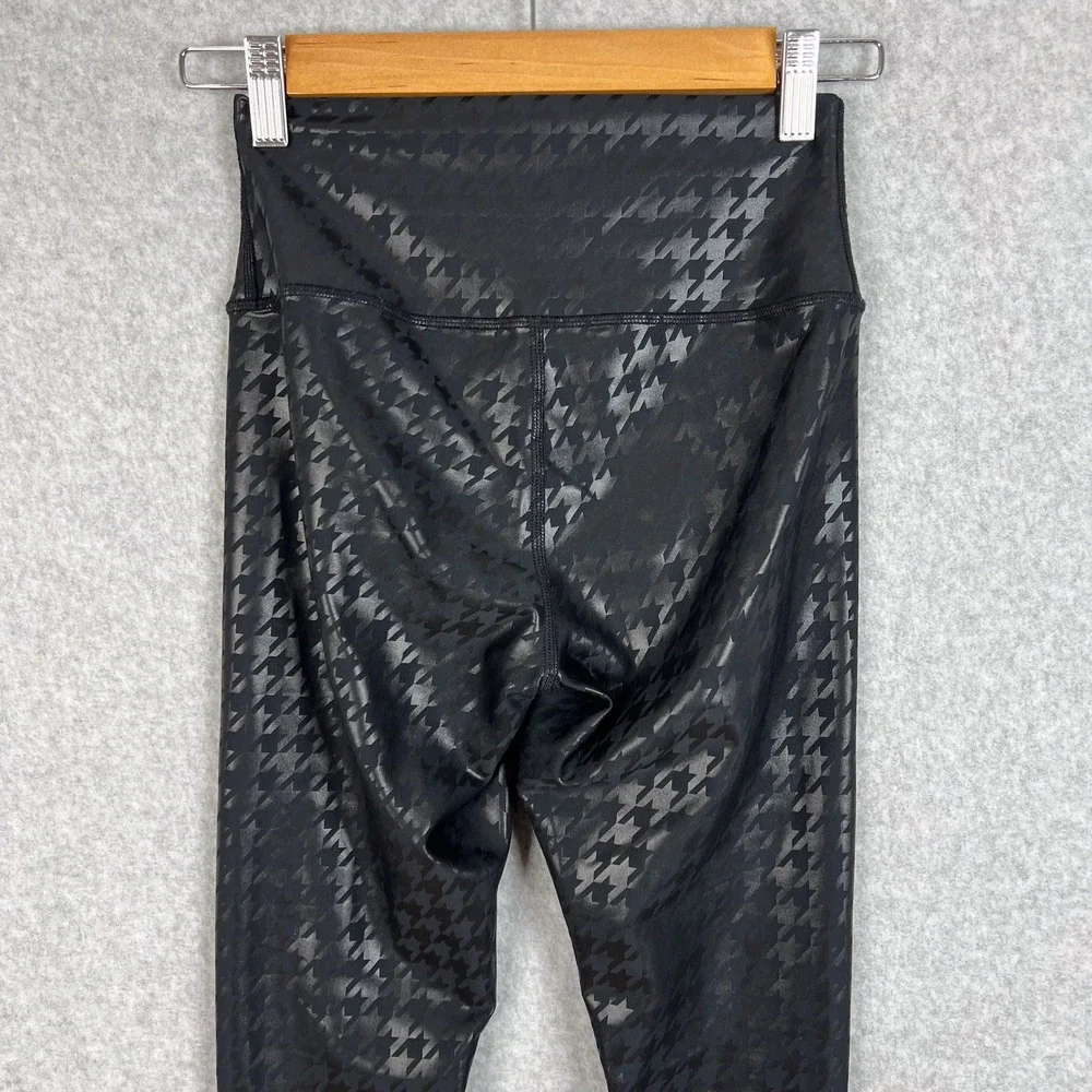 Alo Yoga Black Airlift Glimmer Houndstooth High Waisted Legging Size Small